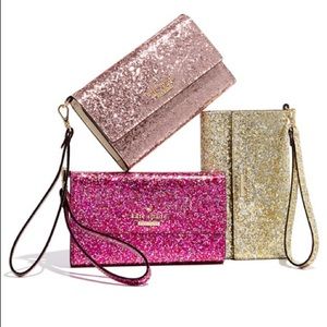 Glitter Gold Kate Spade Wristlet